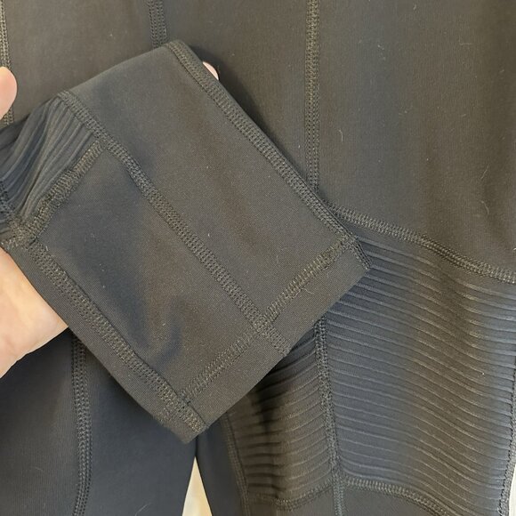 NWOT Central Park Sport Black Full Length Active Leggings Women's Small S Mesh - Picture 3 of 12